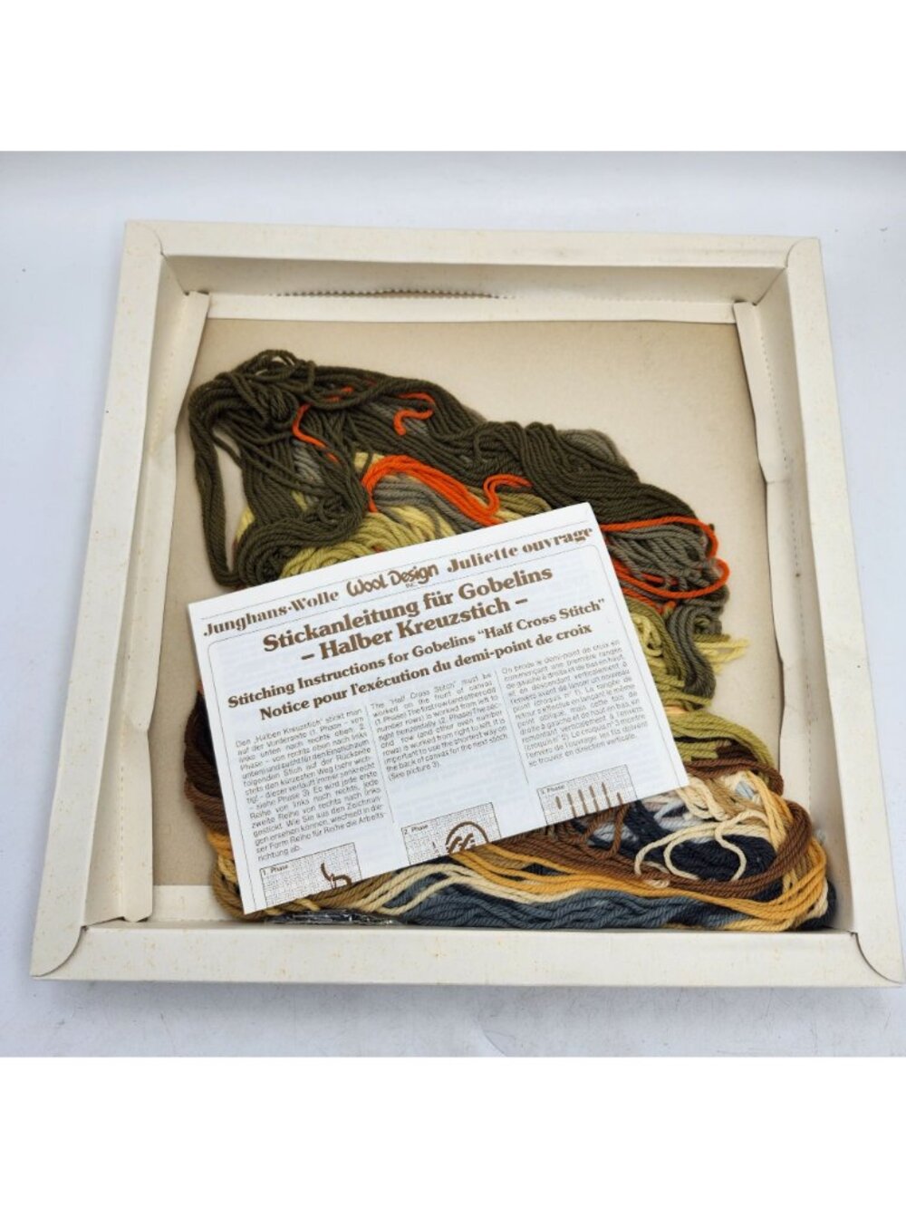AMC German Needlepoint Kit Shepherdess Sheep Scene 8391886 Octagonal Gobelin - Picture 3 of 10